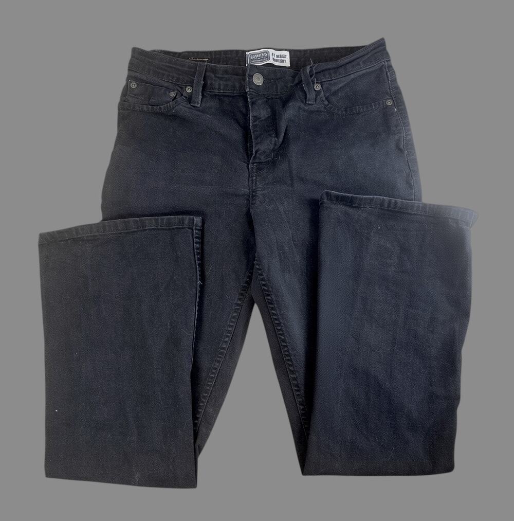 Signature by Levi Strauss Black Bootcut Jeans Size 10 Short Stretch